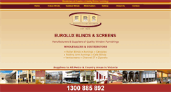 Desktop Screenshot of euroluxblinds.com.au
