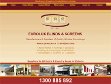 Tablet Screenshot of euroluxblinds.com.au